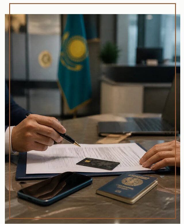 Открытие счета и банковской карты в Казахстане в Ревде